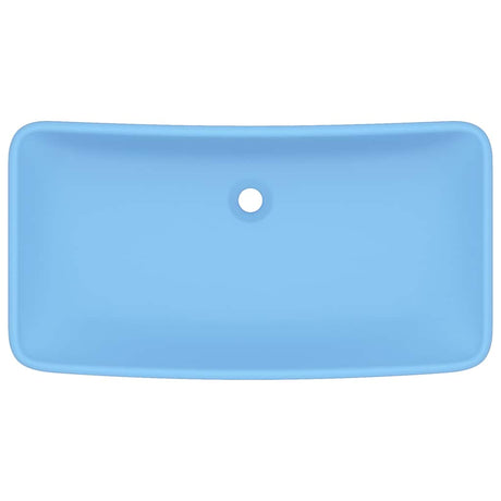 Vidaxl wastafel rechthoekig 71x38 cm keramiek mat lichtblauw