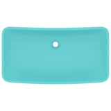 Vidaxl wastafel rechthoekig 71x38 cm keramiek mat lichtgroen