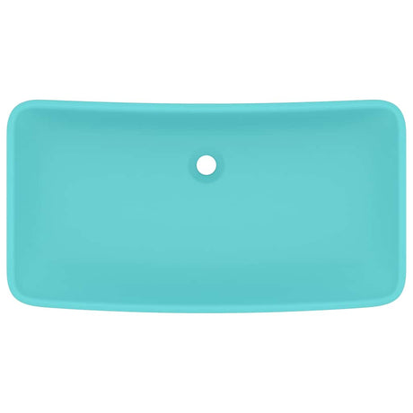 Vidaxl wastafel rechthoekig 71x38 cm keramiek mat lichtgroen