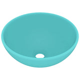 Vidaxl wastafel rond 32,5x14 cm keramiek mat lichtgroen