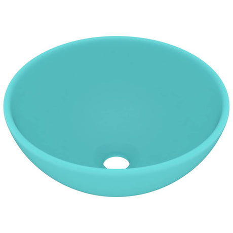 Vidaxl wastafel rond 32,5x14 cm keramiek mat lichtgroen