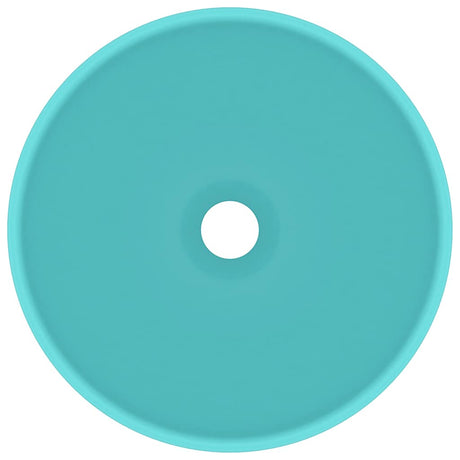 Vidaxl wastafel rond 32,5x14 cm keramiek mat lichtgroen