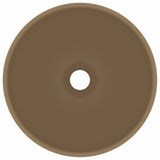 Vidaxl wastafel rond 32,5x14 cm keramiek matcrème