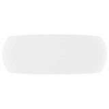 Vidaxl wastafel rond 40x15 cm keramiek matwit