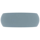 Vidaxl wastafel rond 40x15 cm keramiek mat lichtblauw