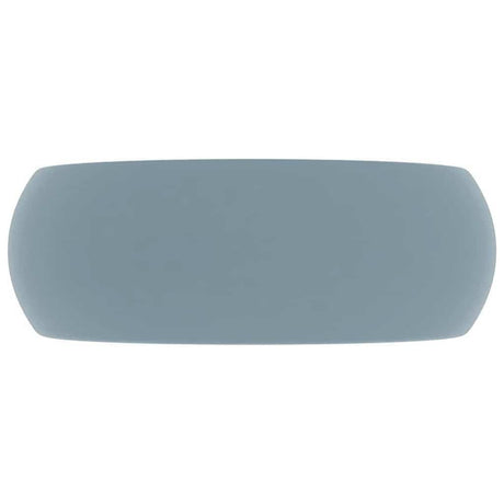 Vidaxl wastafel rond 40x15 cm keramiek mat lichtblauw