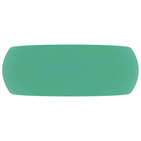 Vidaxl wastafel rond 40x15 cm keramiek mat lichtgroen