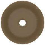 Vidaxl wastafel rond 40x15 cm keramiek matcrème