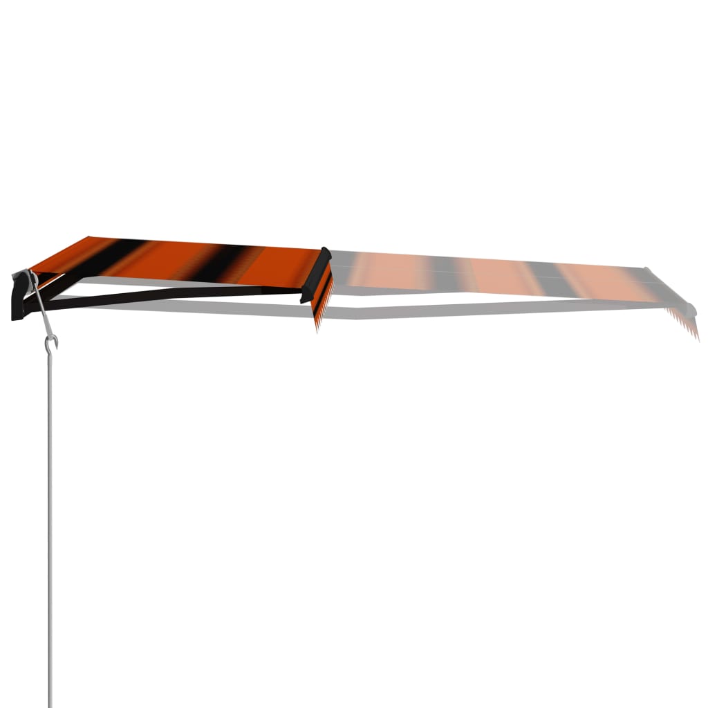 VidaXL Luifel automatisch uittrekbaar 350x250 cm oranje en bruin