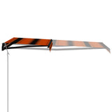 VidaXL Luifel uittrekbaar met windsensor LED 300x250 cm oranje bruin