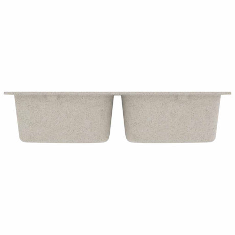 Vidaxl keukenwasbak beige 76 x 48 x 30 cm kwarts en hars