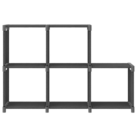 Vidaxl kast met 5 vakken 103x30x72,5 cm stof grijs