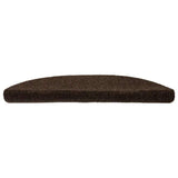 Vidaxl trapmatten zelfklevend 15 stuks 56x17x3 cm bruin halfrond