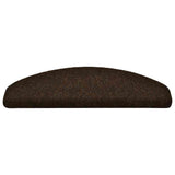 Vidaxl trapmatten zelfklevend 15 stuks 65x21x4 cm bruin halfrond groot