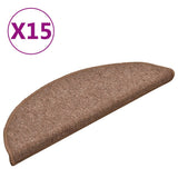 Vidaxl trapmatten 15 st 56x17x3 cm bruin