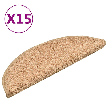 Vidaxl trapmatten 15 st 56x17x3 cm goud halfrond