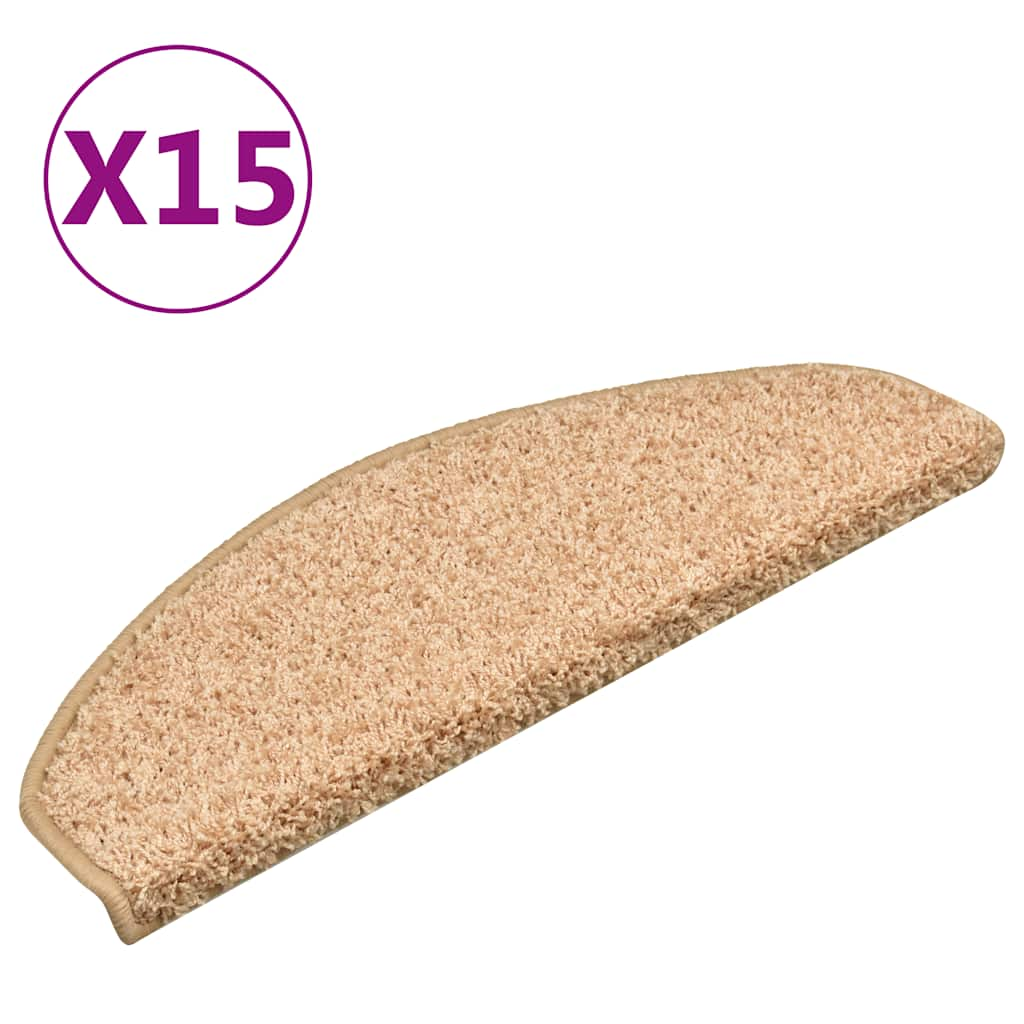 Vidaxl trapmatten 15 st 65x21x4 cm goudkleurig