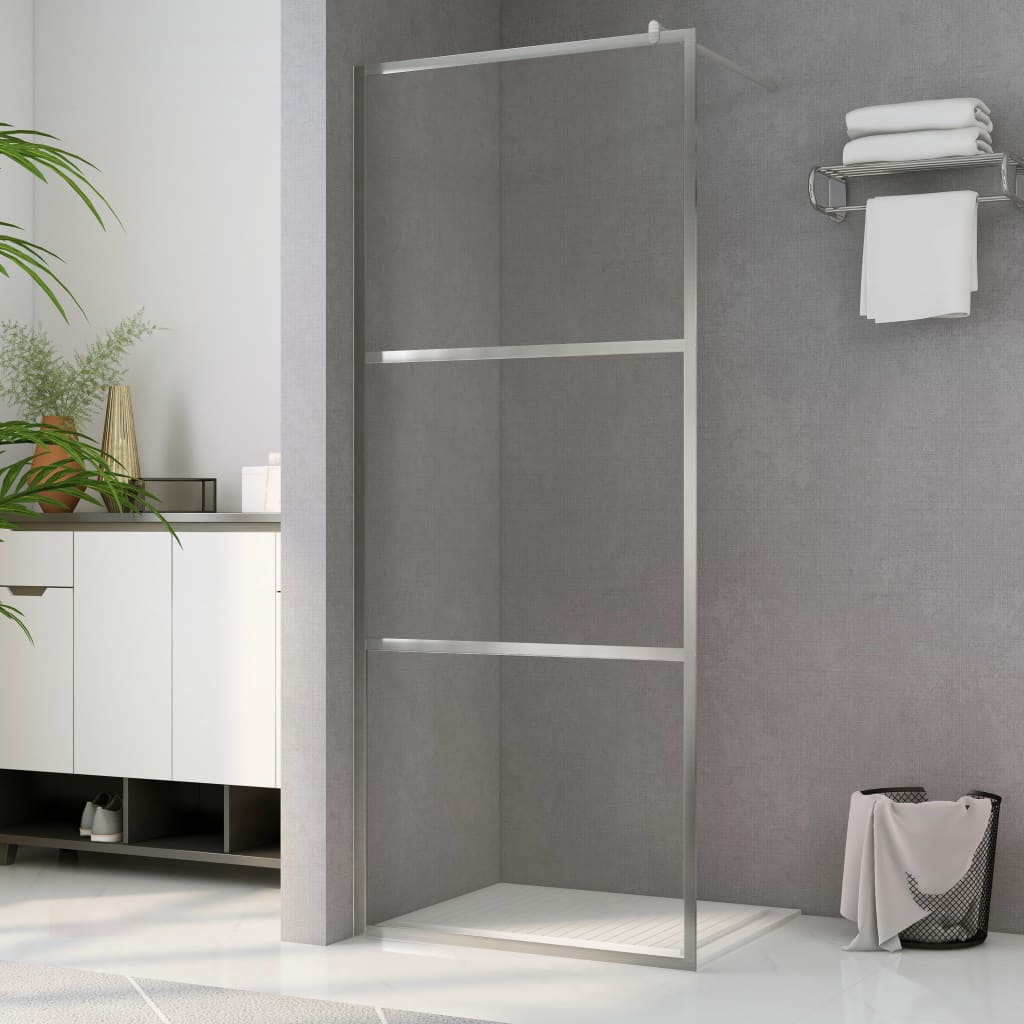 Vidaxl inloopdouchewand transparant 80x195 cm esg-glas