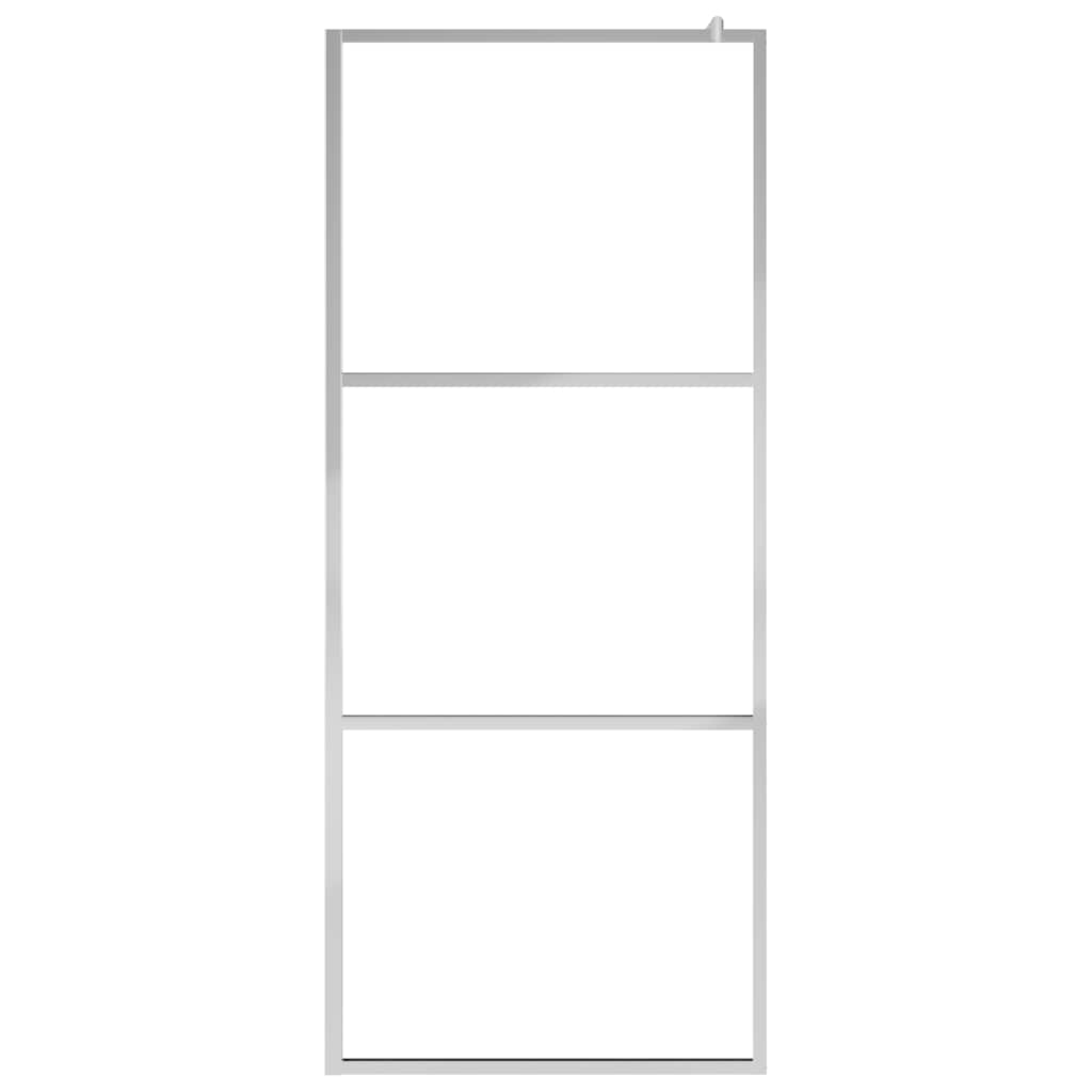 Vidaxl inloopdouchewand transparant 90x195 cm esg-glas