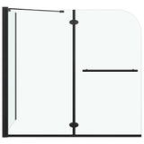 Vidaxl douche klapwand 120x68x130 cm esg zwart
