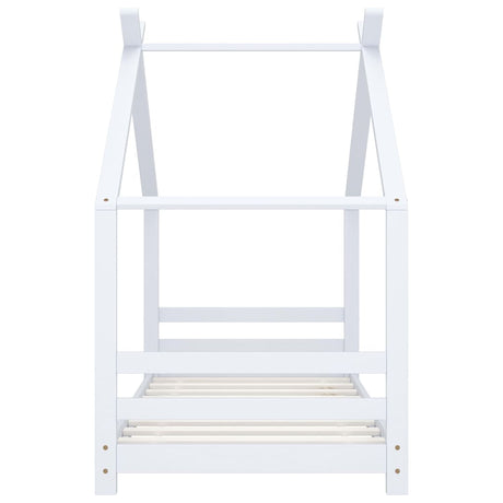 Vidaxl kinderbedframe massief grenenhout wit 80x160 cm