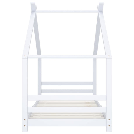 Vidaxl kinderbedframe massief grenenhout wit 90x200 cm