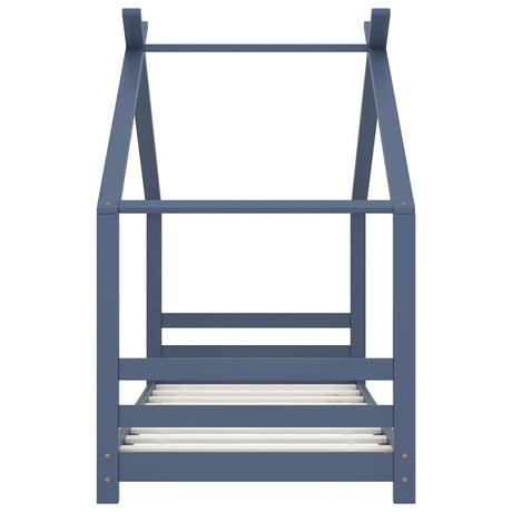 Vidaxl kinderbedframe massief grenenhout grijs 80x160 cm