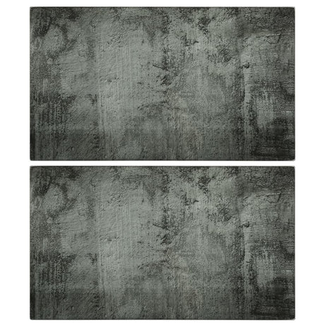 Vidaxl snijplanken 2 st met betonpatroon gehard glas