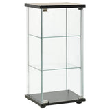 Vidaxl vitrinekast gehard glas zwart