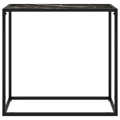 Vidaxl wandtafel 80x35x75 cm gehard glas zwart