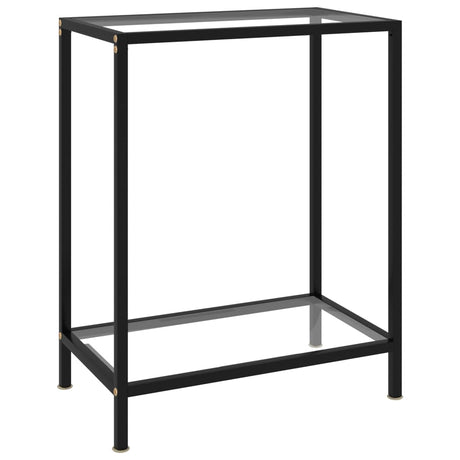 Vidaxl wandtafel 60x35x75 cm gehard glas transparant