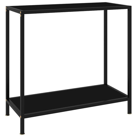 Vidaxl wandtafel 80x35x75 cm gehard glas zwart
