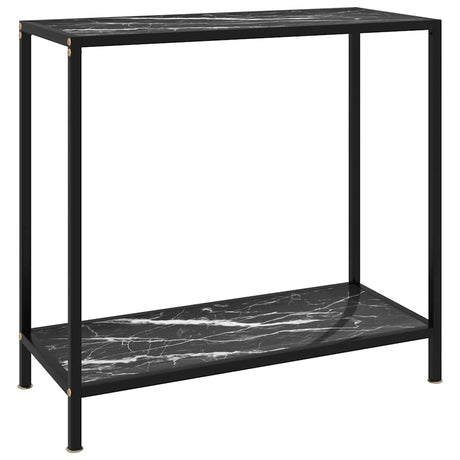 Vidaxl wandtafel 80x35x75 cm gehard glas zwart