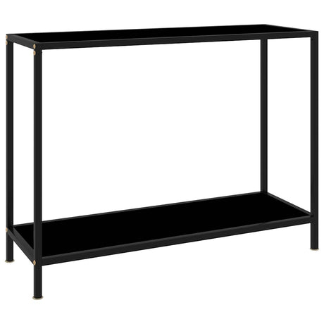 Vidaxl wandtafel 100x35x75 cm gehard glas zwart