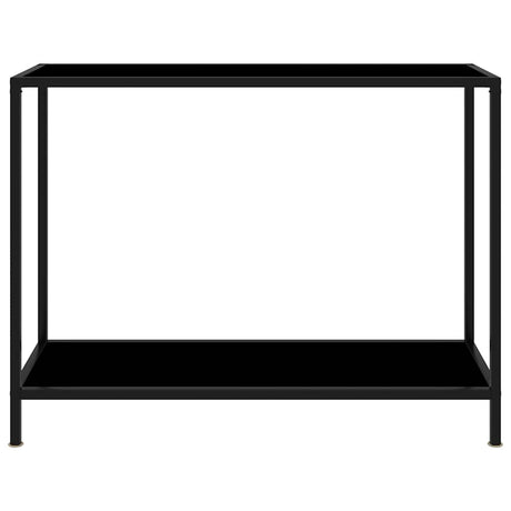 Vidaxl wandtafel 100x35x75 cm gehard glas zwart