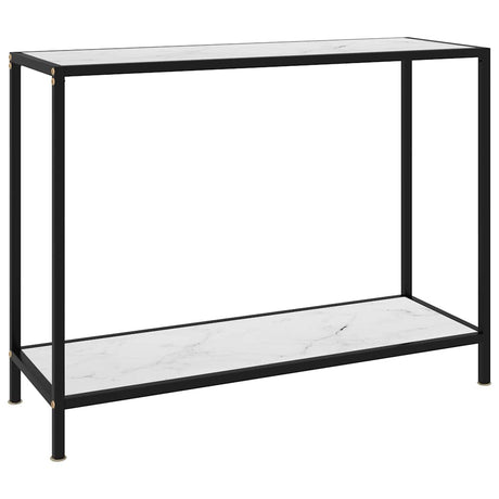 Vidaxl wandtafel 100x35x75 cm gehard glas wit