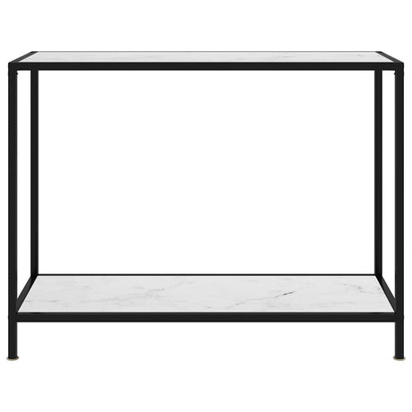 Vidaxl wandtafel 100x35x75 cm gehard glas wit