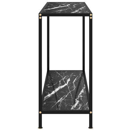 Vidaxl wandtafel 100x35x75 cm gehard glas zwart