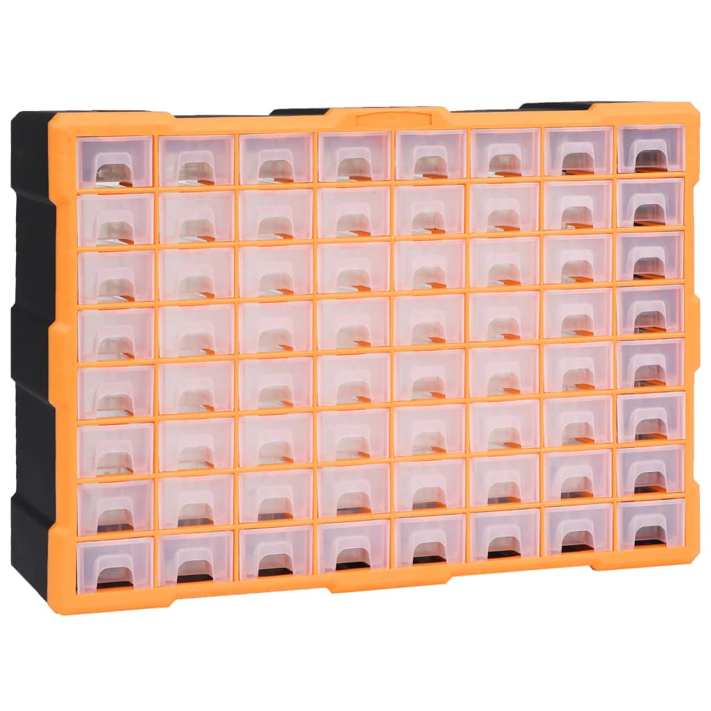 Vidaxl organiser met 64 lades 52x16x37,5 cm