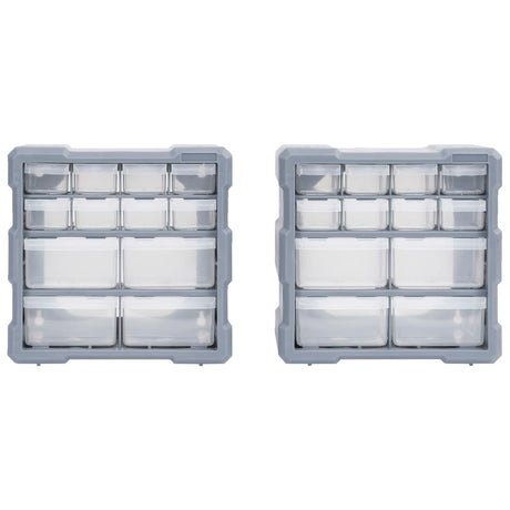 Vidaxl organisers met 12 lades 2 st 26,5x16x26 cm