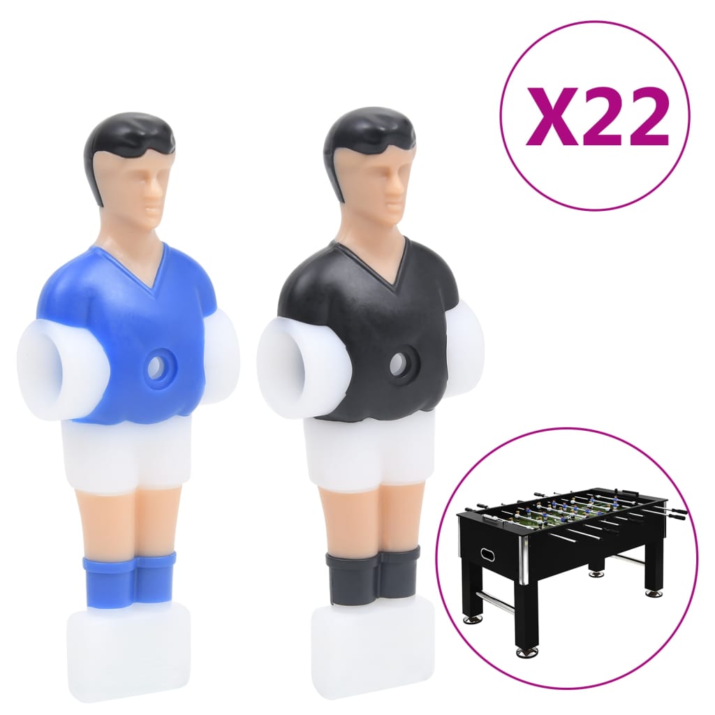 Vidaxl tafelvoetbalspelers voor 12,7 mm staaf 22 st