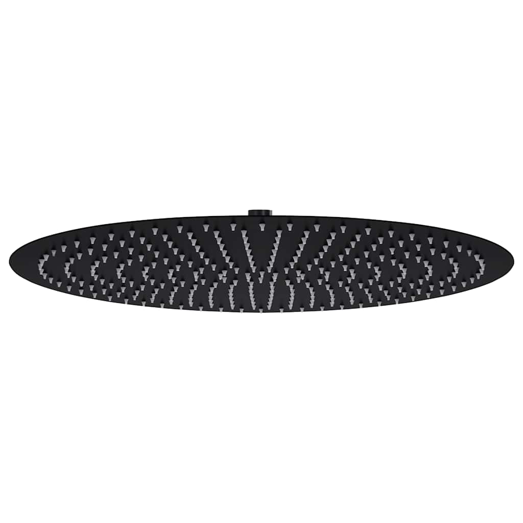 Vidaxl regendouchekop rond 50 cm roestvrij staal zwart