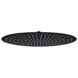 Vidaxl regendouchekop rond 50 cm roestvrij staal zwart