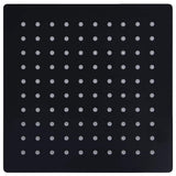 Vidaxl regendouchekop vierkant 20x20 cm roestvrij staal zwart