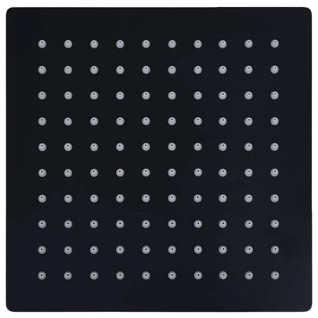 Vidaxl regendouchekop vierkant 20x20 cm roestvrij staal zwart