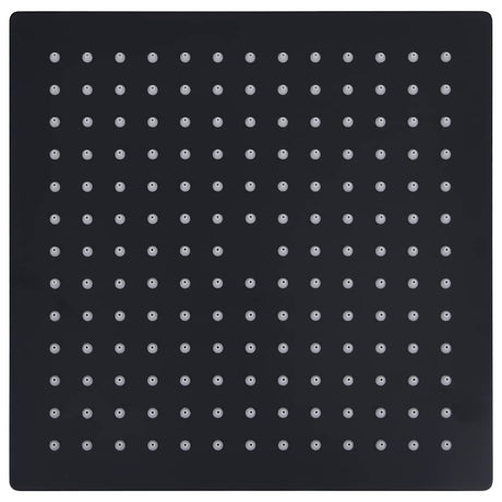 Vidaxl regendouchekop vierkant 25x25 cm roestvrij staal zwart