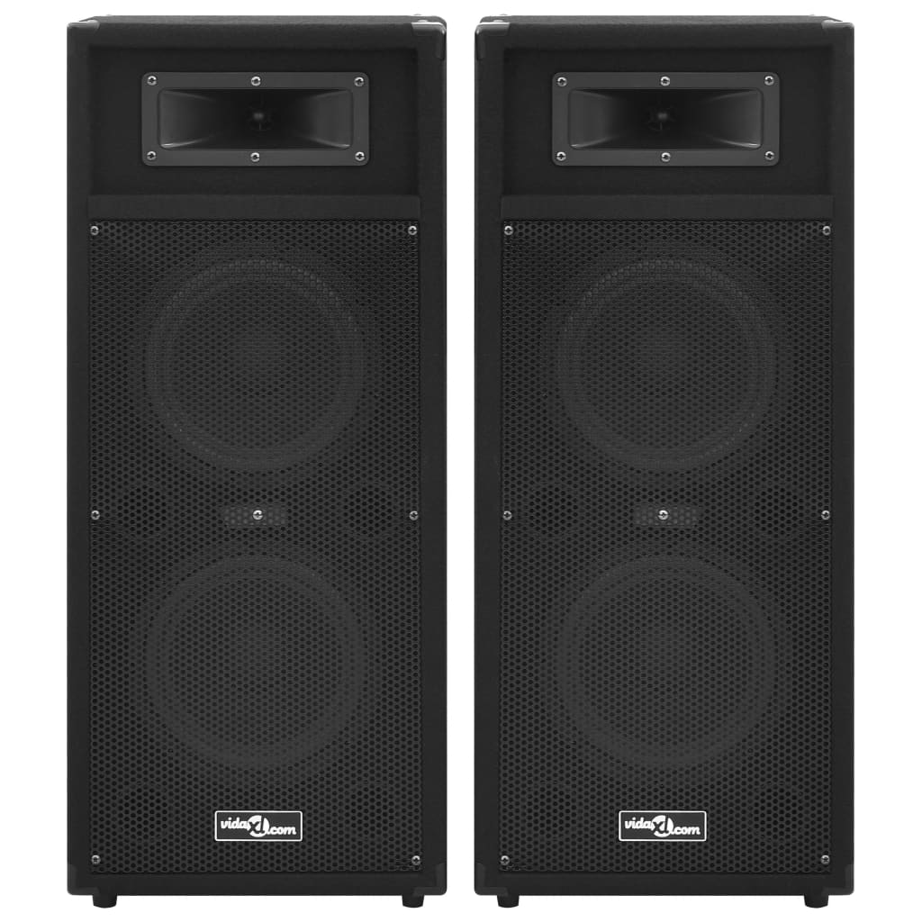 VidaXL Hifi-podiumluidsprekers 2 st passief professioneel 1000 W zwart