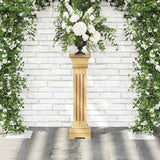 Vidaxl plantenstandaard klassieke zuil vierkant 17x17x66 cm mdf hout