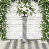 Vidaxl plantenstandaard klassieke zuil vierkant 17x17x66 cm mdf grijs