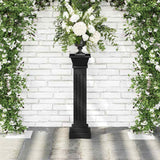 Vidaxl plantenstandaard klassieke zuil vierkant 17x17x66 cm mdf zwart